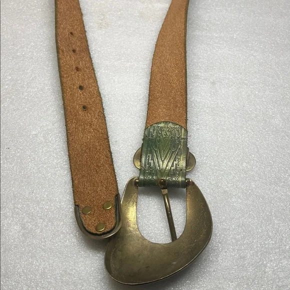 Engraved Tooled Leather Belt - Picture 10 of 10